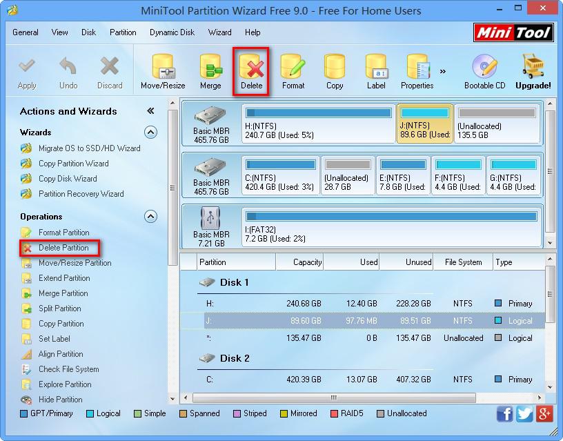 How to Delete Partition MiniTool Partition Wizard Tutorial