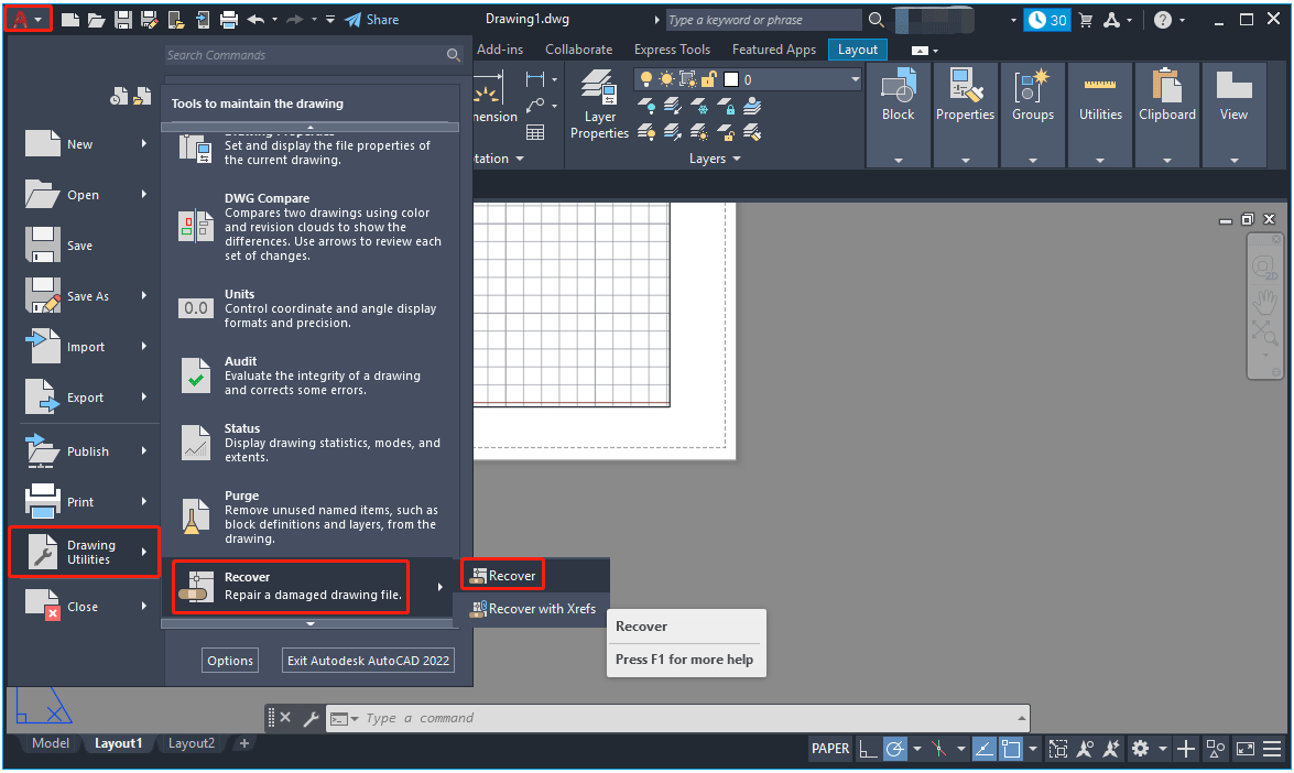 How To Recover Or Repair Autocad Files Full Guide Minitool