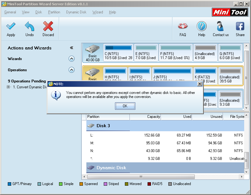 How to convert dynamic disk to basic disk minitool partition wizard