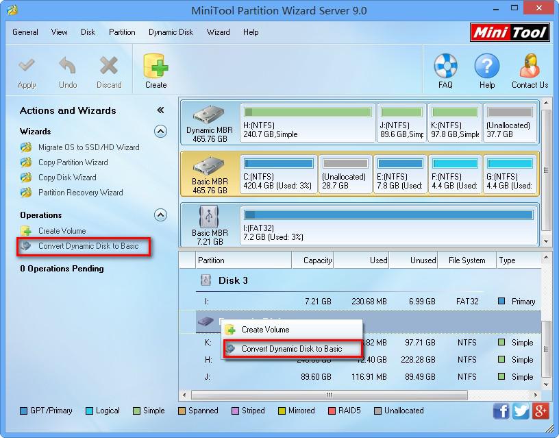 How to convert dynamic disk to basic disk minitool partition wizard