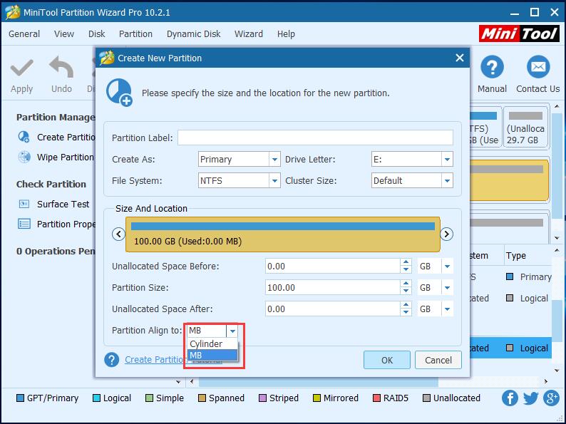 Create partition. Create Partition Primary. Create Partition Primary Size.