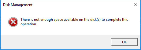 not enough free space