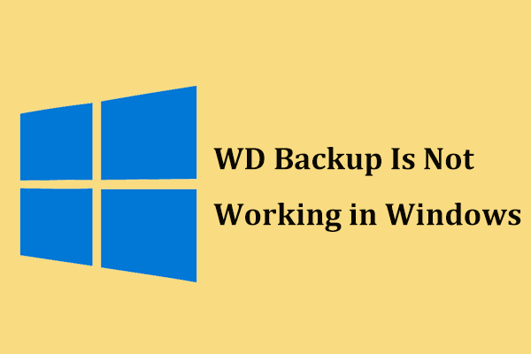 What to Do If WD Backup Is Not Working Windows 10/8.1/7