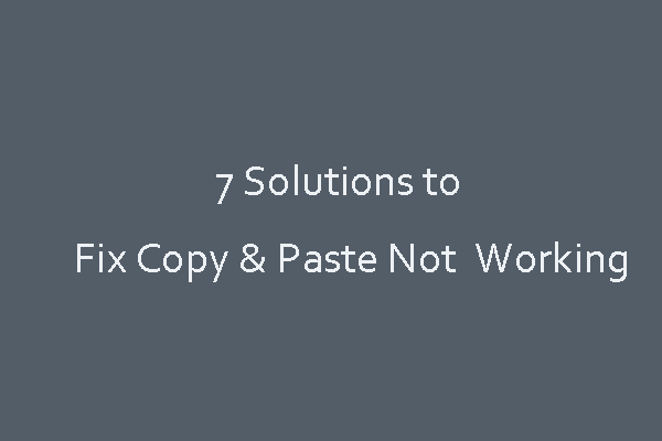 7 Methods to Fix Copy and Paste Function Not Working