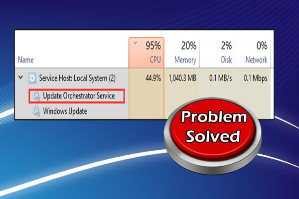 Fixed – High CPU Usage for Update Orchestrator Service in Windows 10