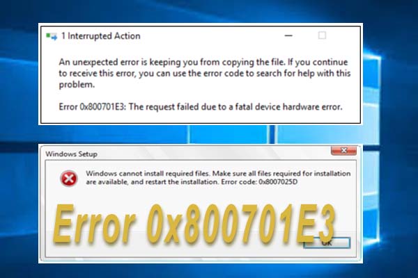 How to Fix Error 0x800701E3 on Windows 10/8.1/7 [5 Solutions]
