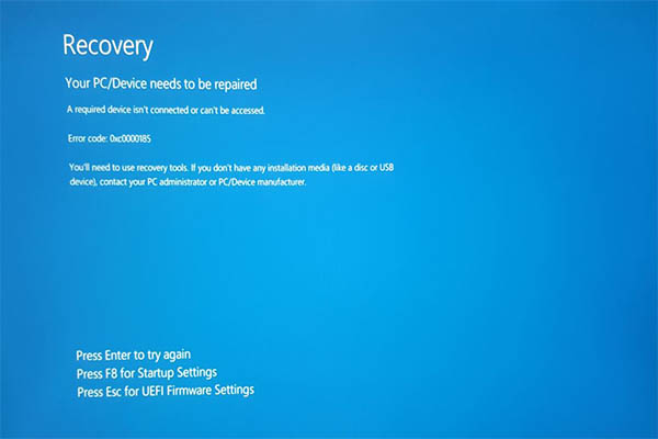 9 Fixes to Windows Boot Configuration Error Code 0xc0000185