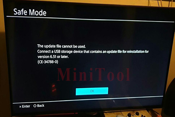 Fix: PS4 Update File Cannot Be Used Error Code (CE-34788-0)