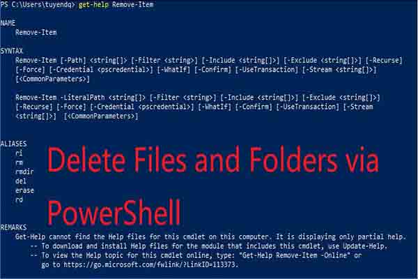 How Powershell Delete File And Folder? Here Are Steps - Minitool Partition  Wizard