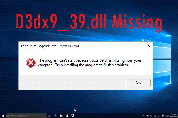 How to Fix D3dx9_39.dll Missing /Not Found Error (3 Solutions)