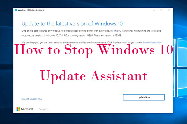 how to stop windows 10 update assistant
