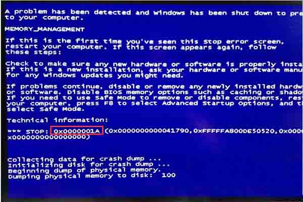 Solved: Memory Management Error 0x0000001a Blue Screen
