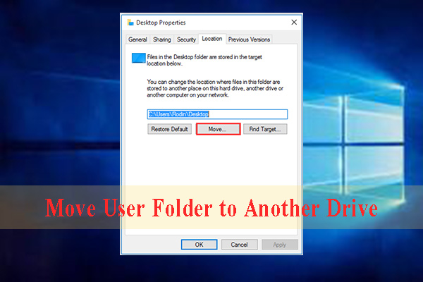 How to Move User Folder to Another Drive on Windows 10