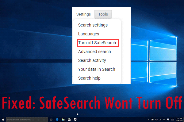 can t search in safe mode windows 10
