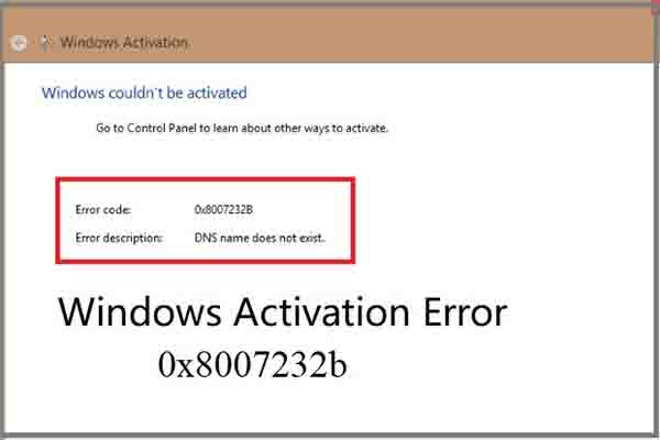 [Fixed] Activation Error (DNS Name Does Not Exist) 0x8007232b