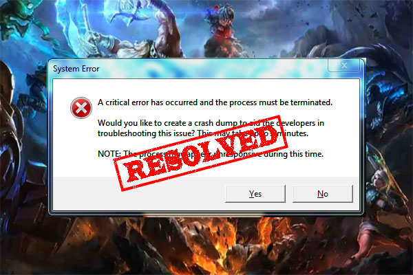 Solved: How To Fix League of Legends Critical Error 