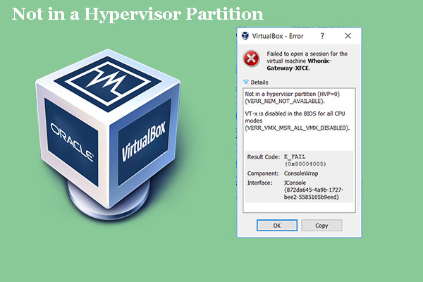 not in a hypervisor partition