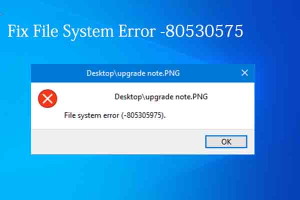 Top 7 Methods to Repair File System Error - 805305975