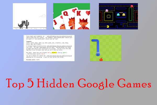 How to Pass the Time? Here are the Top 5 Hidden Google Games! - MiniTool  Partition Wizard