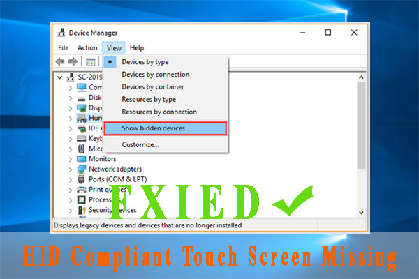 How to Fix HID Compliant Touch Screen Missing [Ultimate Guide]