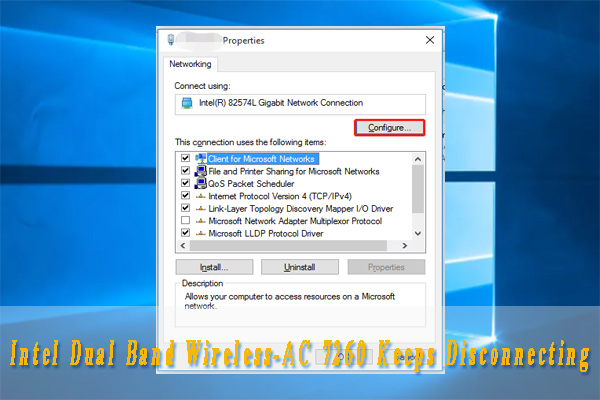 [Full Fix] Intel Dual Band Wireless-AC 7260 Keeps Disconnecting