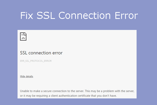 2 Ways to Fix SSL Connection Error on PC