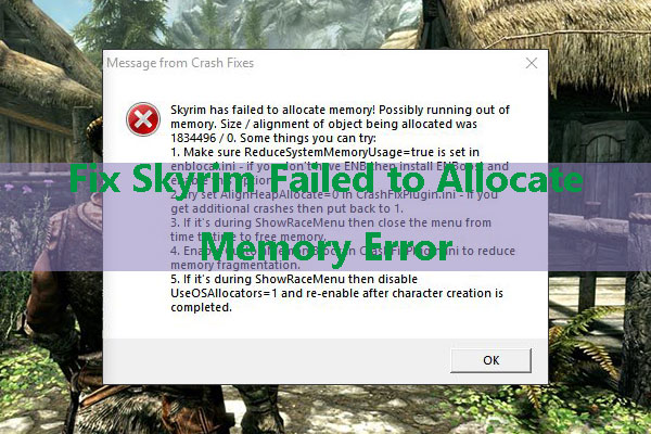 Unable to allocate memory error