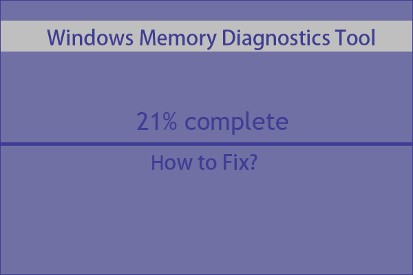 [Solved] Windows Memory Diagnostic Tool Stuck at 1%, 21%, or 99%