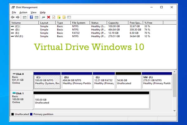 Virtual Drive Windows 10: What Is It and How to Create/Manage It