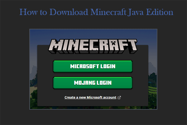 Download Minecraft Java Edition for Windows 10