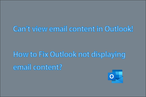 why i cannot see my email in outlook