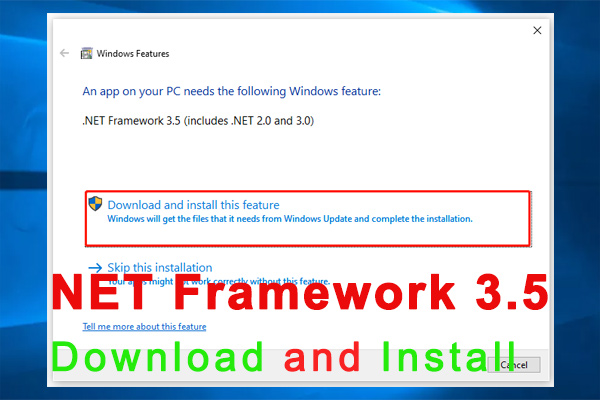 Microsoft .NET Framework 3.5 Download & Install for Windows 10/11