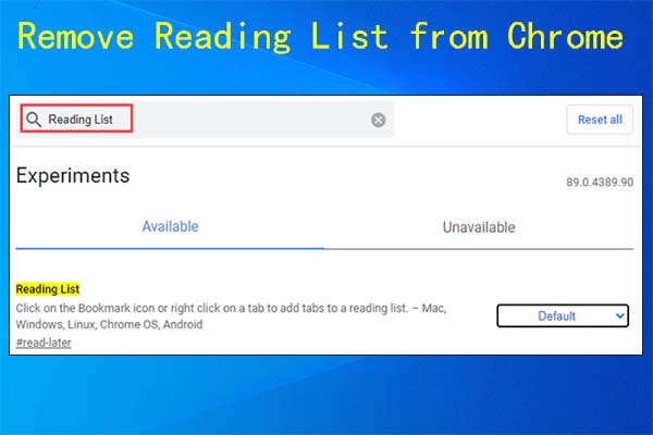 Remove Reading List from Chrome on Windows & Mac