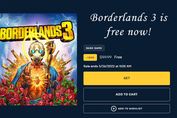 Borderlands 3 Is Free on Epic Games Store Recently