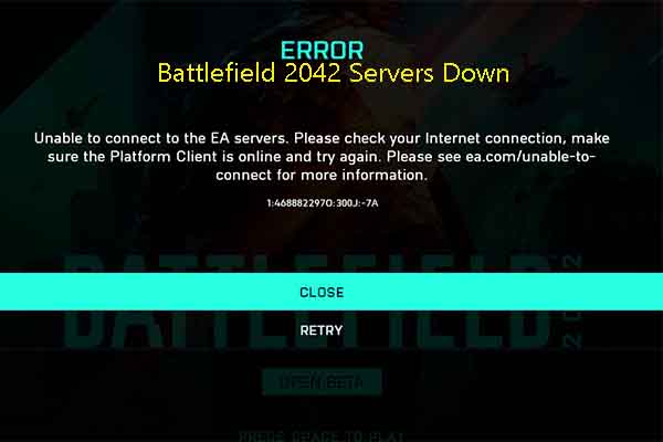 Battlefield 2042 Servers Down? Check BF2042 Server Now - MiniTool Partition Wizard