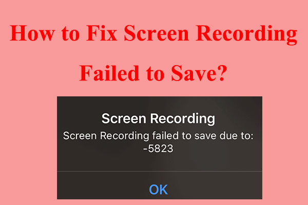 How to Fix Screen Recording Failed to Save?