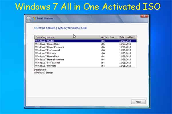 Windows 7 All In One Activated ISO Download Tutorial - MiniTool.