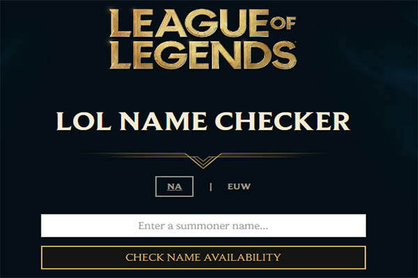 League of Legends (LOL) Name Checker to Check Name Availability