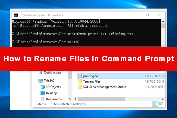 CMD Rename Files: How to Rename Files in Command Prompt