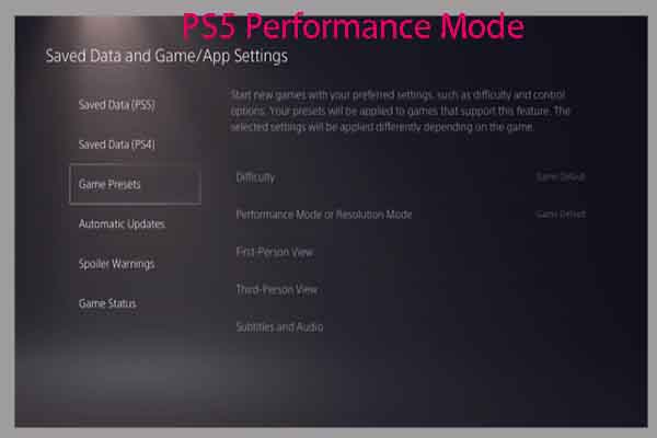 PS5 Performance Mode: What Is It and How to Put Your PS5 Into It