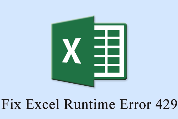 How to Repair the Run-time Error 429 on Excel