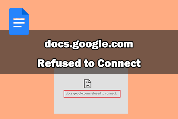 Fix Unable to access document Reason connection error on Google Drive 