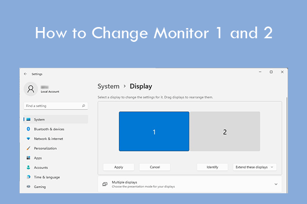 how to change monitor 1 and 2 from left to right