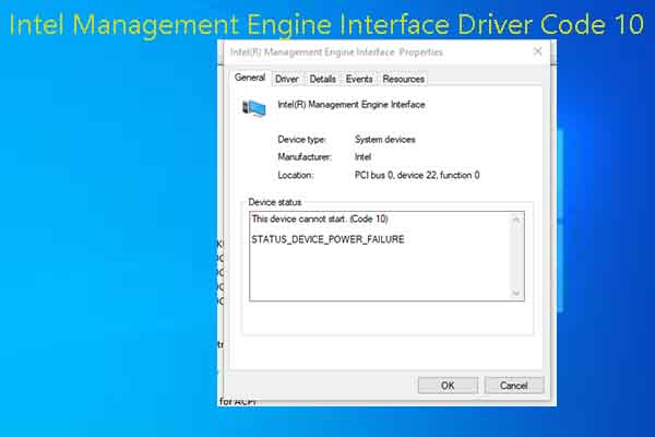 5 Ways to Fix Intel Management Engine Interface Driver Code 10