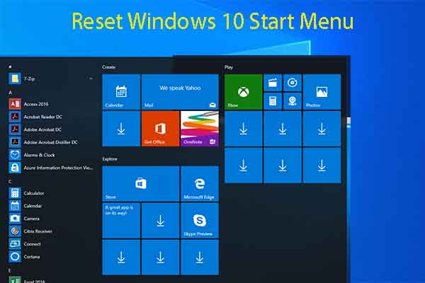 Reset Windows 10 Start Menu Without Losing Its Layout