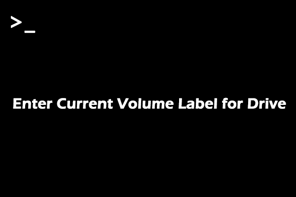 Fixed: Enter Current Volume Label for Drive in Command Prompt