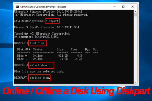 How to Online / Offline a Disk Using Diskpart? [Ultimate Guide]