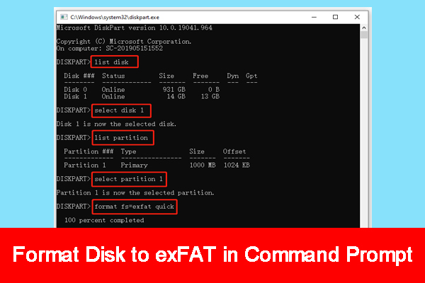 How to Format Disk to exFAT in Command Prompt? [Ultimate Guide]