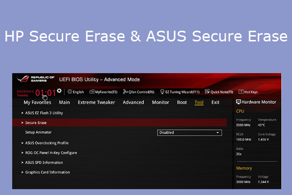 How to Secure Erase Hard Drives with HP ASUS Secure Erase