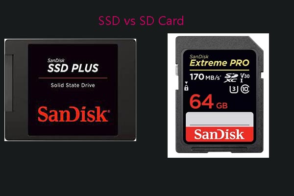 SSD vs Card: and Differences Between Them - MiniTool Partition
